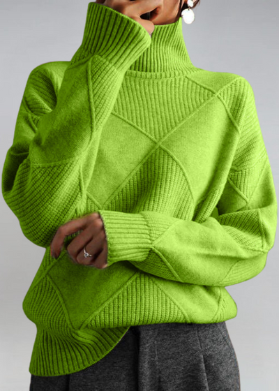 Inès – Luksuriøs strukturert genser med høy hals