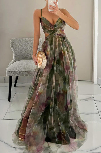 Gisele - Flattering Floral Maxi Kjole