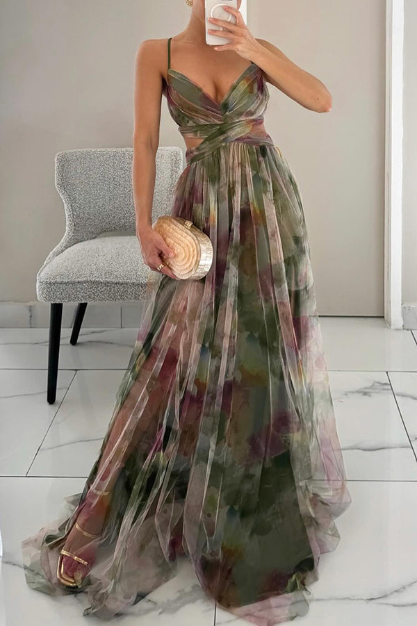 Gisele - Flattering Floral Maxi Kjole